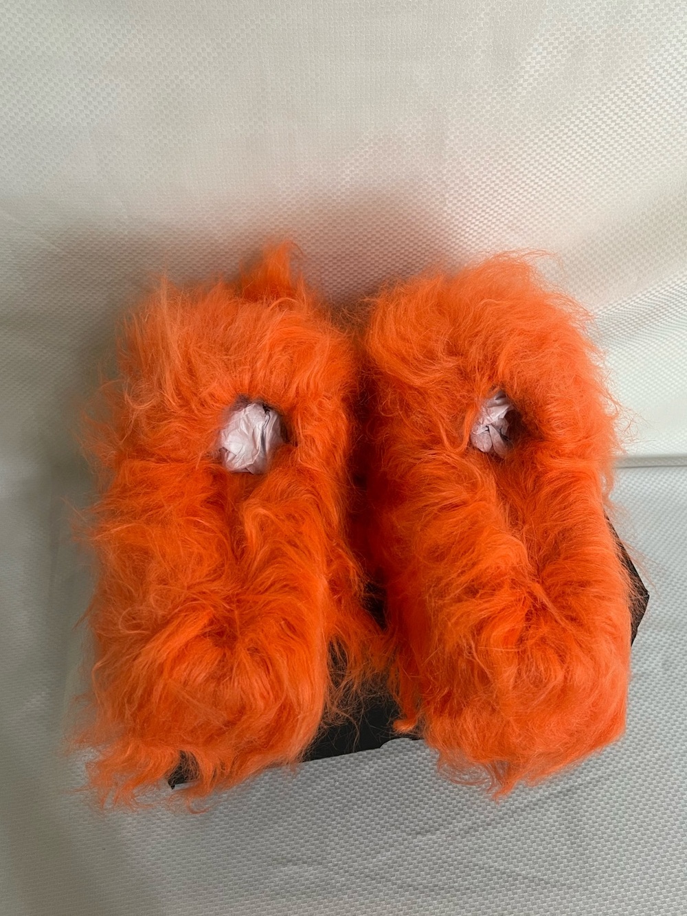 NEW Current Mood Faux fur slides in Orange size:  11